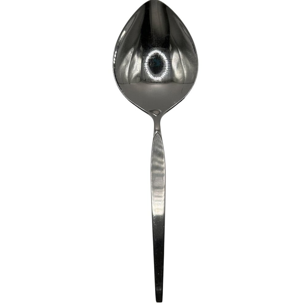 Oneida Satinique Stainless Steel Solid smooth Serving Spoon Satin Discontinued V